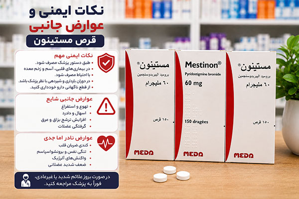 قرص مستینون 60 4 نکات ایمنی و عوارض جانبی قرص مستینون