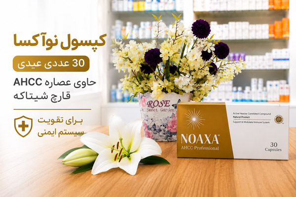 کپسول نوآکسا 30 عددی 2 کپسول نوآکسا 30 عددی عبیدی حاوی عصاره AHCC قارچ شیتاکه برای تقویت سیستم ایمنی