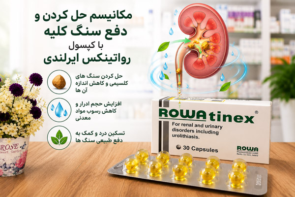 مکانیسم حل کردن و دفع سنگ کلیه با کپسول رواتینکس ایرلندی