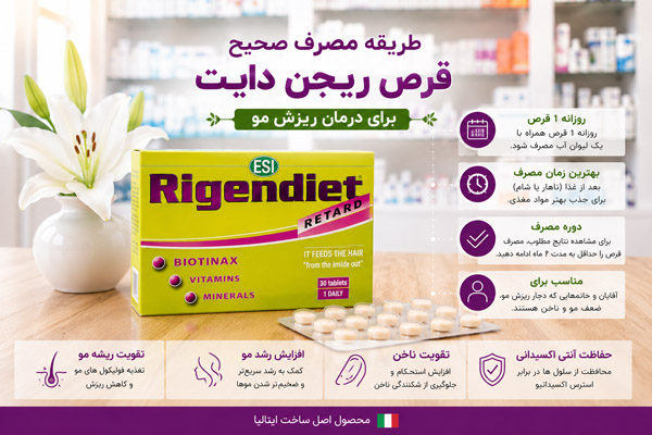 قرص ریجن دایت 4 طریقه مصرف صحیح قرص ریجن دایت برای درمان ریزش مو