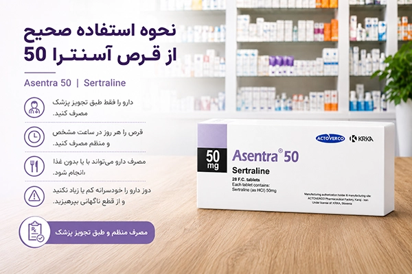 قرص آسنترا 50 3 نحوه استفاده صحیح از قرص آسنترا 50
