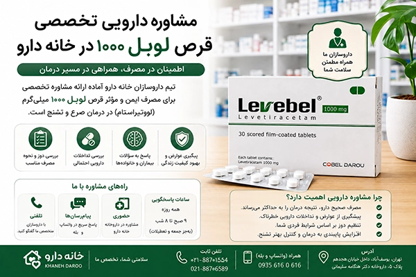 مشاوره دارویی قرص لوبل 1000 در خانه دارو